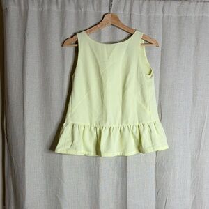 French connection size 4 Elegant Yellow Sleeveless Top